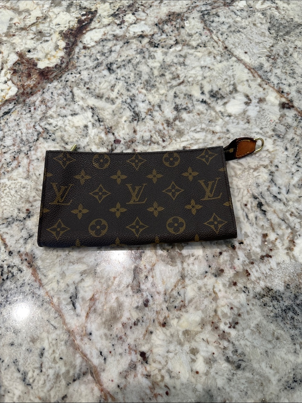 Louis Vuitton Monogram Canvas Wristlet Pouch in Brown